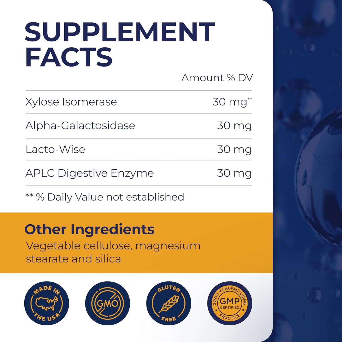 Dirobi Xylose Isomerase Enzymes for FODMAPs & Digestion - Gas & Bloating Relief - 120 Capsules