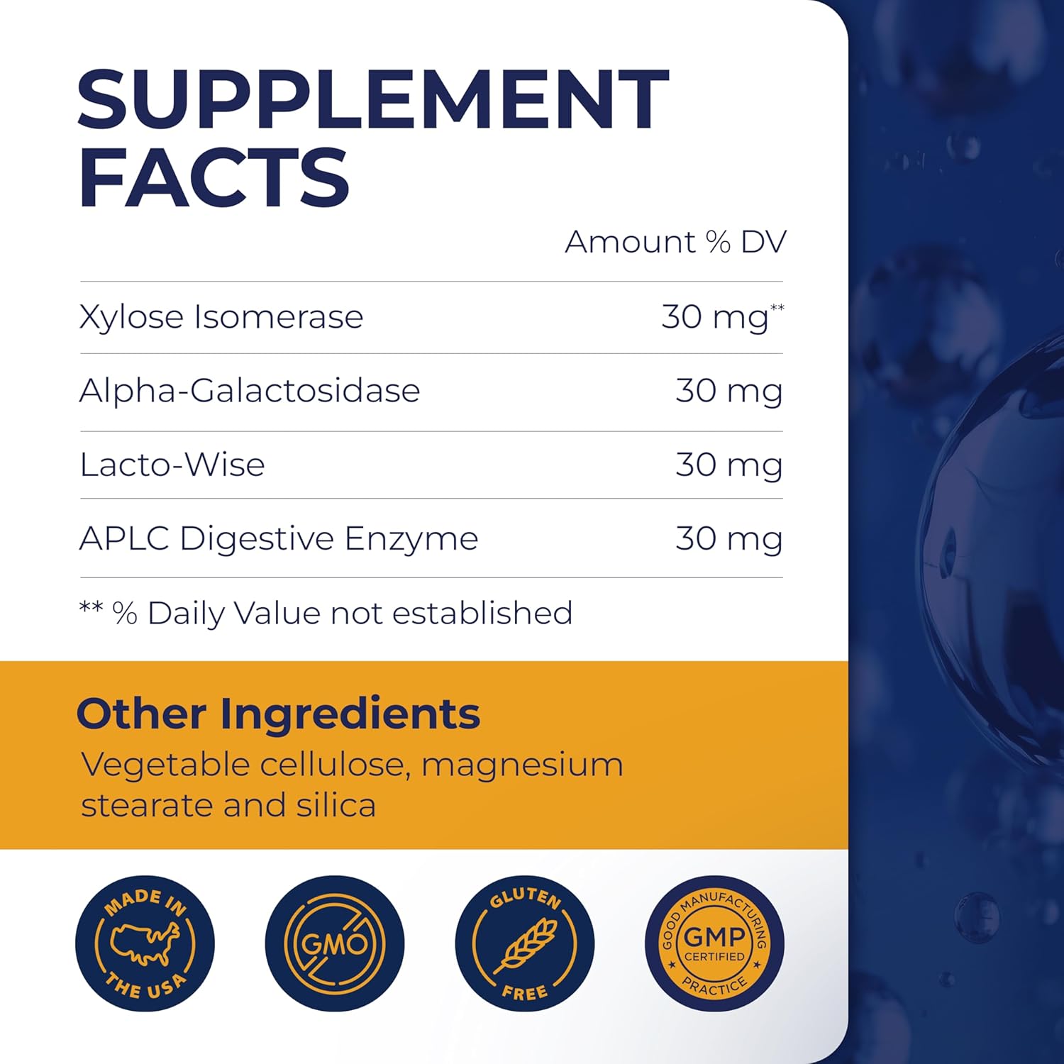 Dirobi Xylose Isomerase Enzymes for FODMAPs & Digestion - Gas & Bloating Relief - 120 Capsules