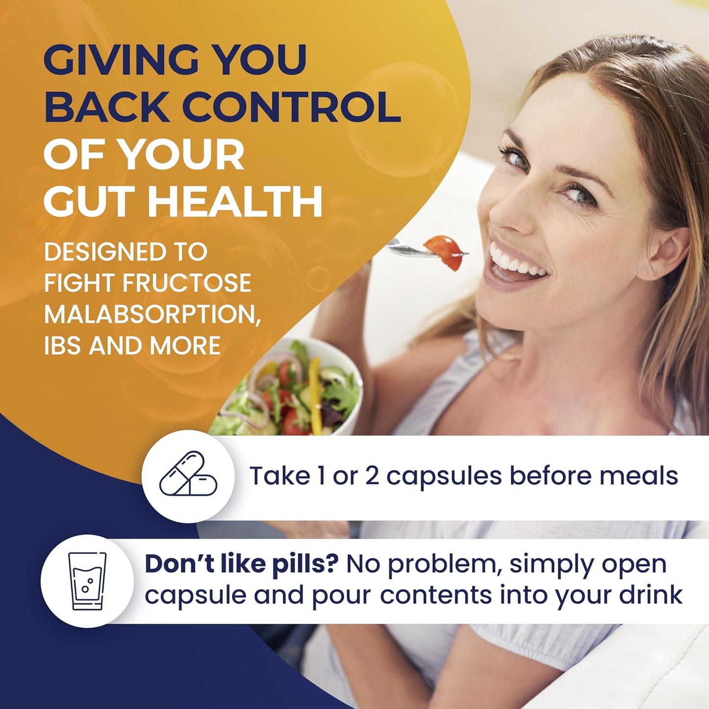 Dirobi Xylose Isomerase Enzymes for FODMAPs & Digestion - Gas & Bloating Relief - 120 Capsules