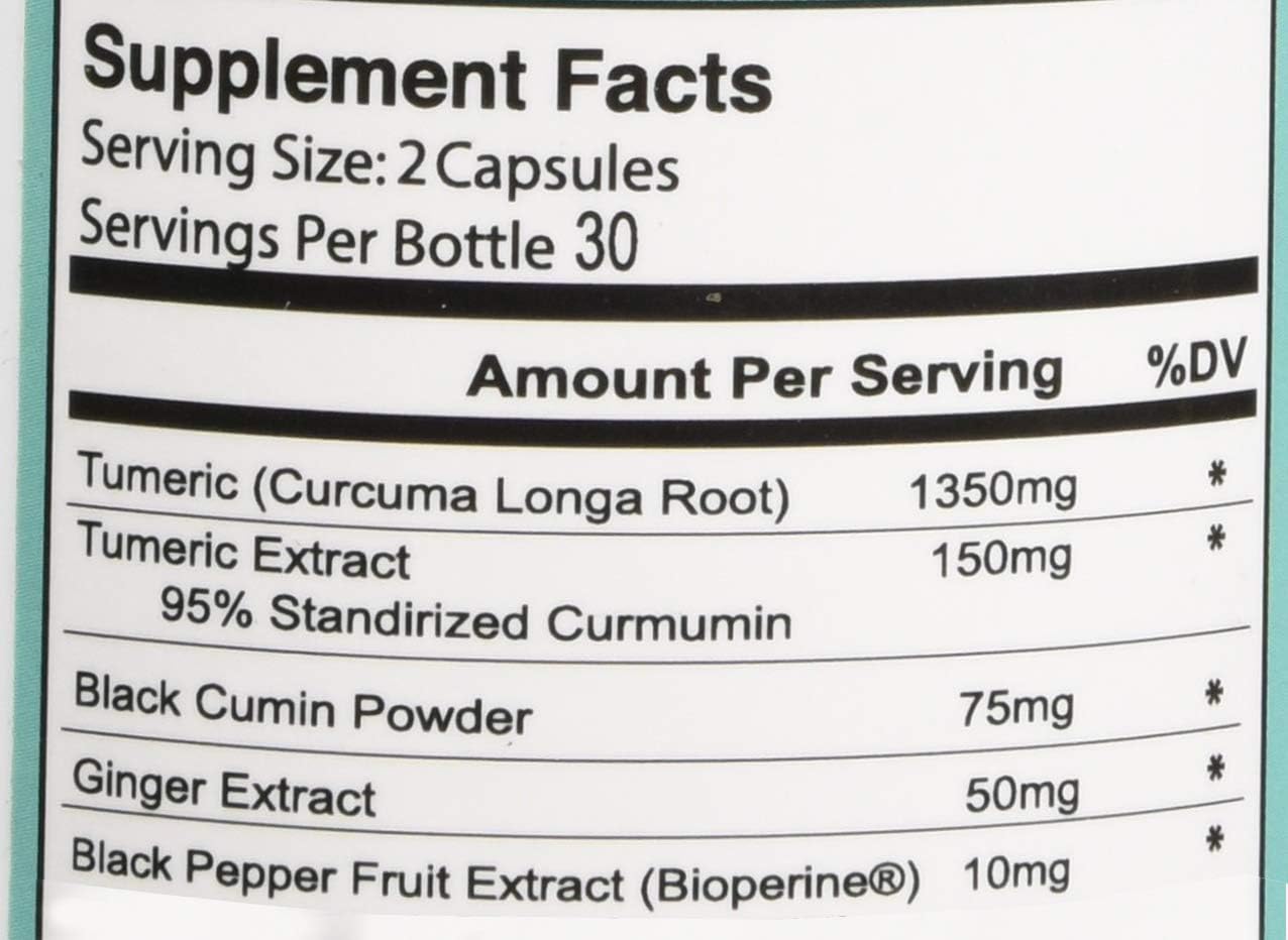 Discover the Power of Sweet Sunnah Black Seed Turmeric Capsules with Curcumin, Ginger, and Bioperine for Maximum Benefits - 60 Veggie Capsules