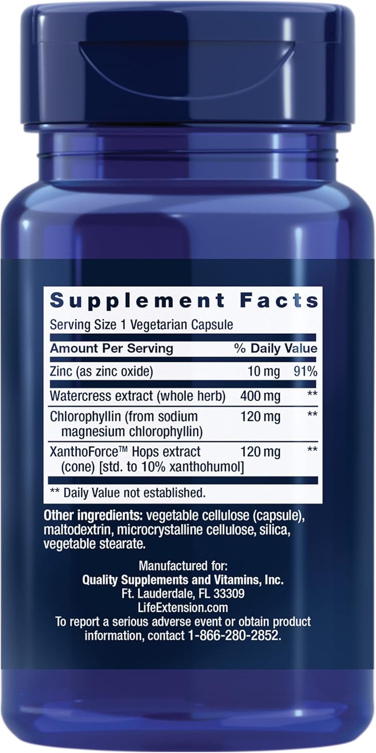 DNA Protection Formula with Watercress & Chlorophyllin Extract - Supports DNA Protection, Liver Health, & Detox - Gluten-Free, Non-GMO, Vegetarian - 30 Capsules