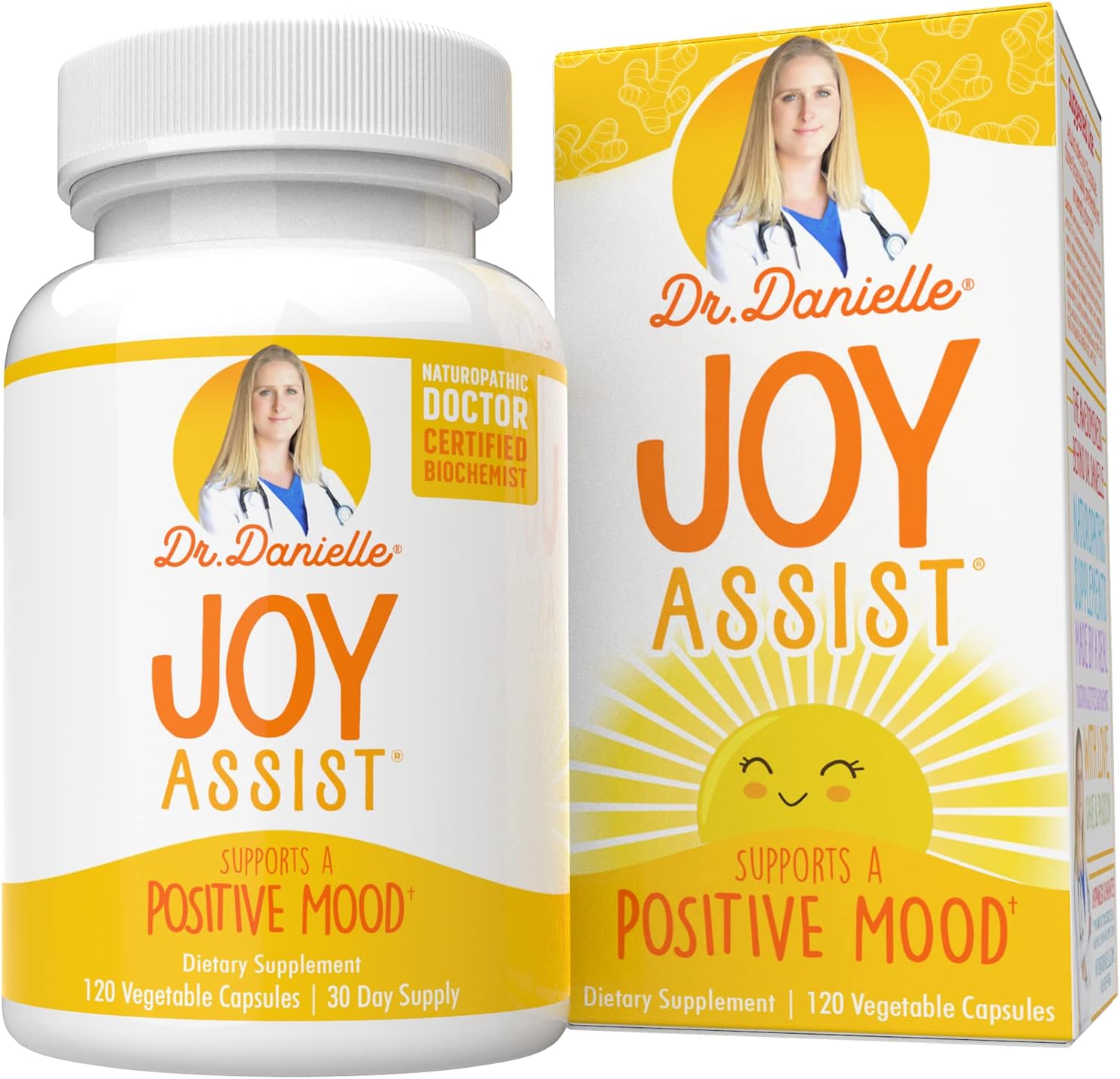 Doctor Danielle Joy Mood-Boosting Plant-Based Supplement | Relax Mind | 11 Powerful Herbs | Non-GMO (60 Capsules)