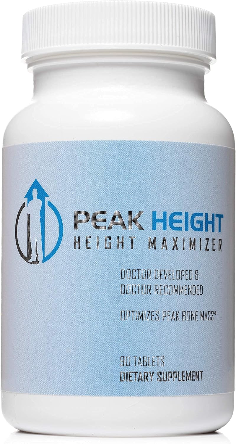 Doctor-Developed Peak Height Growth Supplement for Kids, Teens, Women, and Men - Daily Support Pills for Height Growth - 12 Month Supply