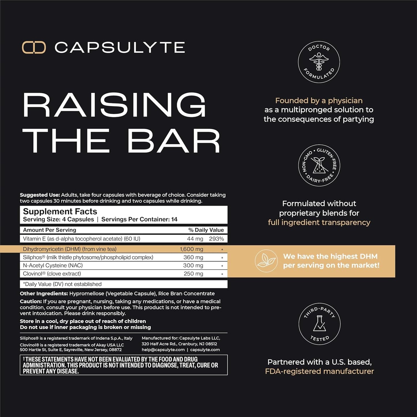 Doctor Formulated Alcohol Aid and Recovery Bundle | Liver Health, Electrolytes, Vitamins, Minerals | CAPSULYTE Pregame & Hydration | 56 Capsules