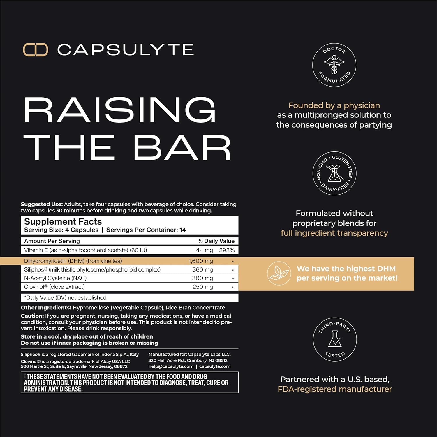 Doctor Formulated Alcohol Aid and Recovery Bundle | Liver Health, Electrolytes, Vitamins, Minerals | CAPSULYTE Pregame & Hydration | 56 Capsules