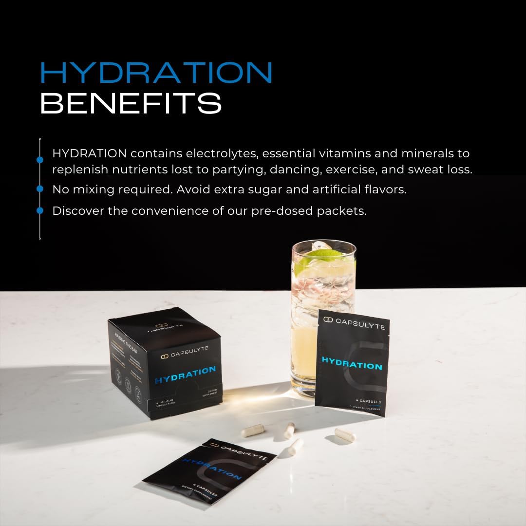 Doctor Formulated Alcohol Aid and Recovery Bundle | Liver Health, Electrolytes, Vitamins, Minerals | CAPSULYTE Pregame & Hydration | 56 Capsules