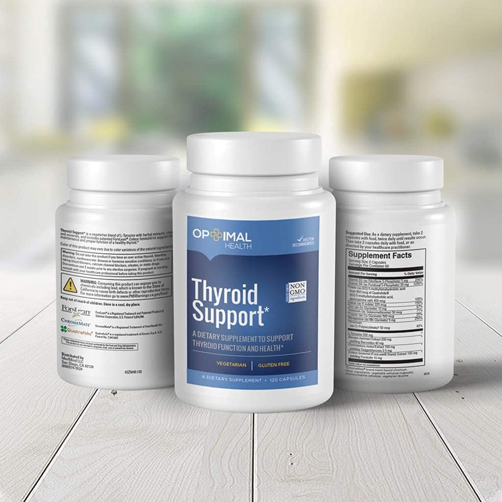 Doctor Formulated Thyroid Support Supplement with Iodine for Optimal Health - Boost Metabolism, Energy, Focus, and Weight Loss - Vegetarian and Gluten Free Formula