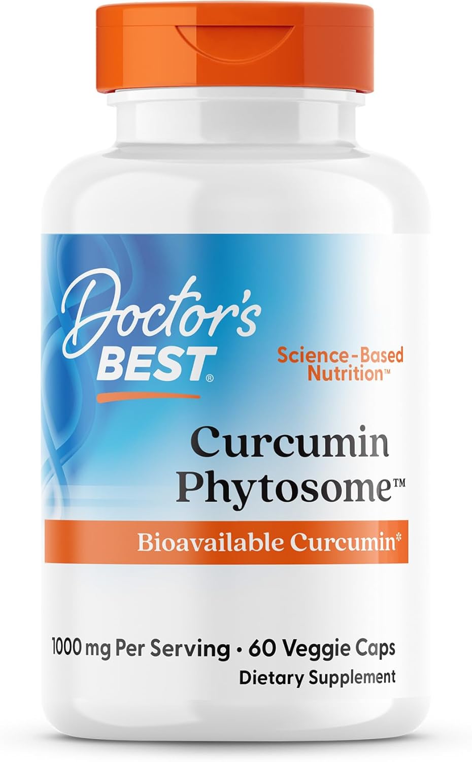 Doctor's Best Curcumin Phytosome Capsules - Bioavailable, Non-GMO, Gluten-Free, Soy-Free, Vegan - 60 Count