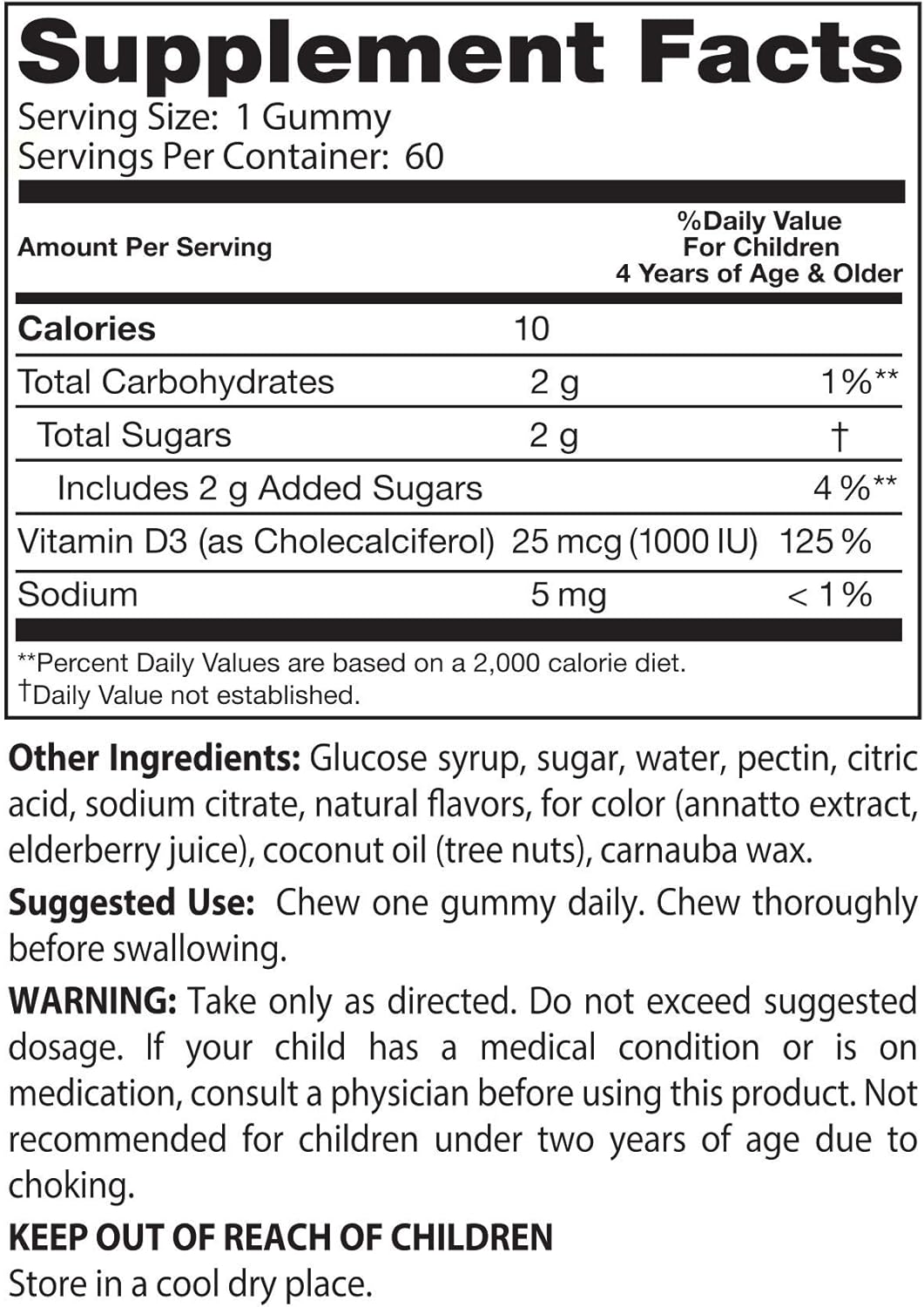Doctor's Best Doc's Kids Vitamin D3 Gummies 1000iu for Children - Supports Bone Health, Immunity, 60 Count