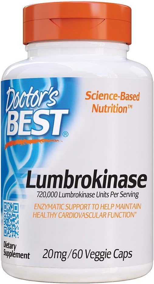 Doctor's Best Lumbrokinase Supplement - 60 Capsules for Heart Health and Circulation