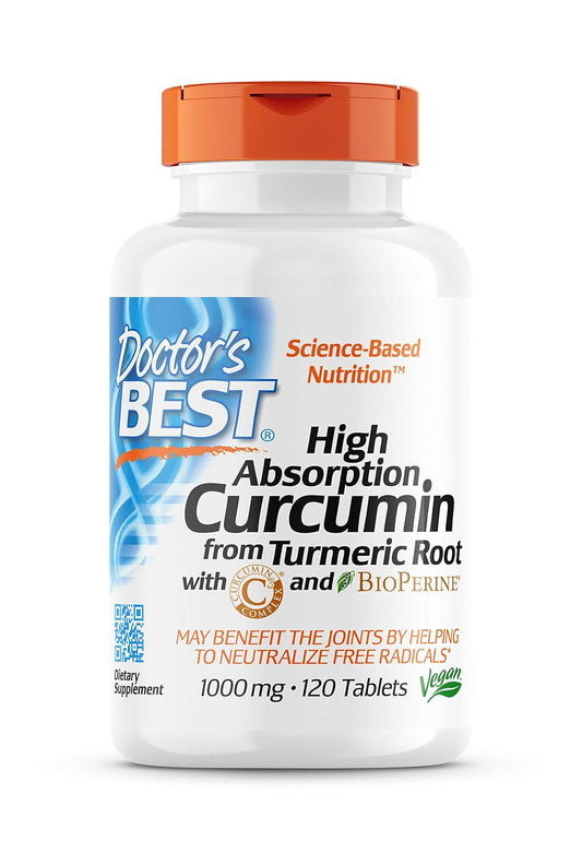 Doctor's Best Turmeric Root Curcumin C3 with BioPerine 1000mg - 120 Count