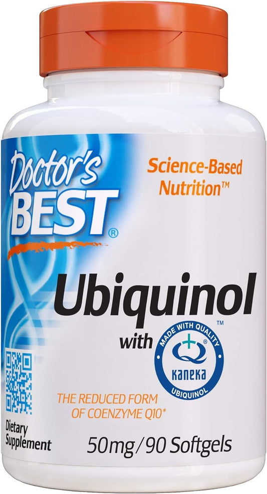 Doctor's Best Ubiquinol with Kaneka QH 50 mg - Heart Health Support - Non-GMO, Gluten & Soy Free - 90 Count Bottle