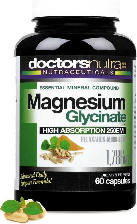 Doctors Nutra Essential Magnesium Glycinate Day/Night Supplement for 24/7 Wellness