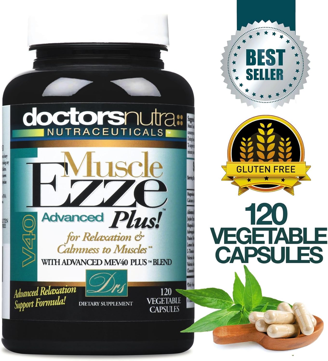 Doctors Nutra Muscle Ezze Plus - Day and Night Formula - 120 Gluten-Free Veg Capsules