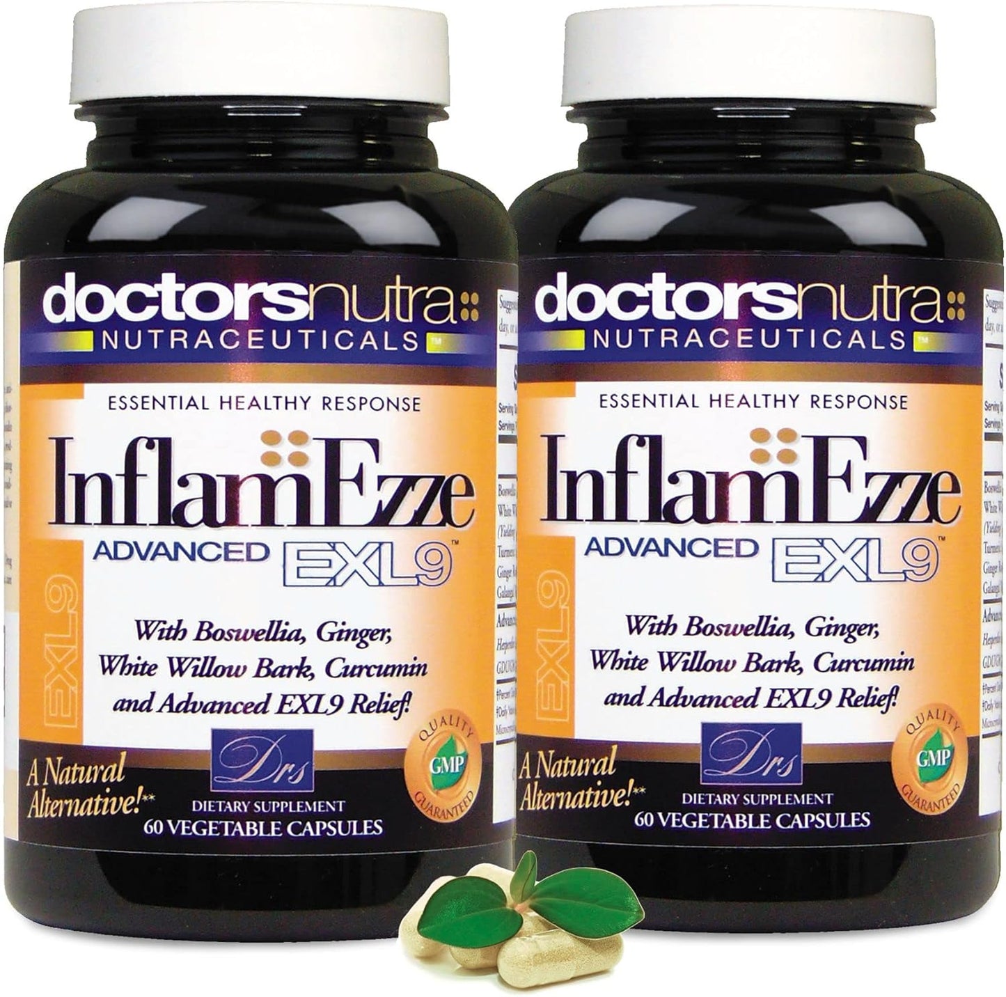 Doctors Nutra Nutraceuticals InflamEzze Capsules Duo - 2 Packs, 120 Total Count