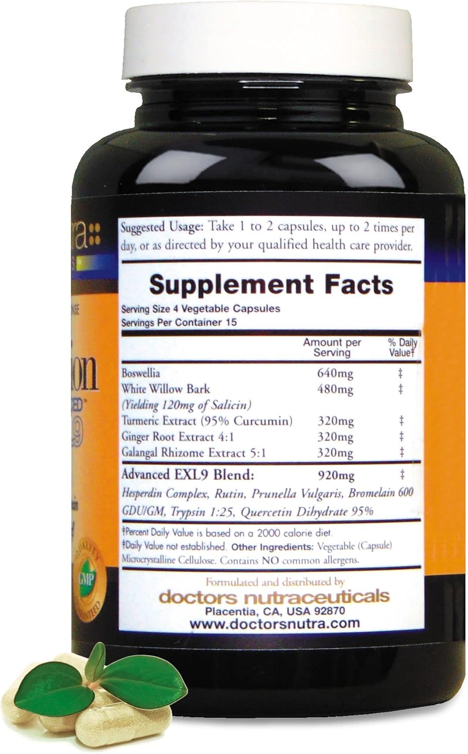 Doctors Nutra Nutraceuticals InflamEzze Capsules Duo - 2 Packs, 120 Total Count