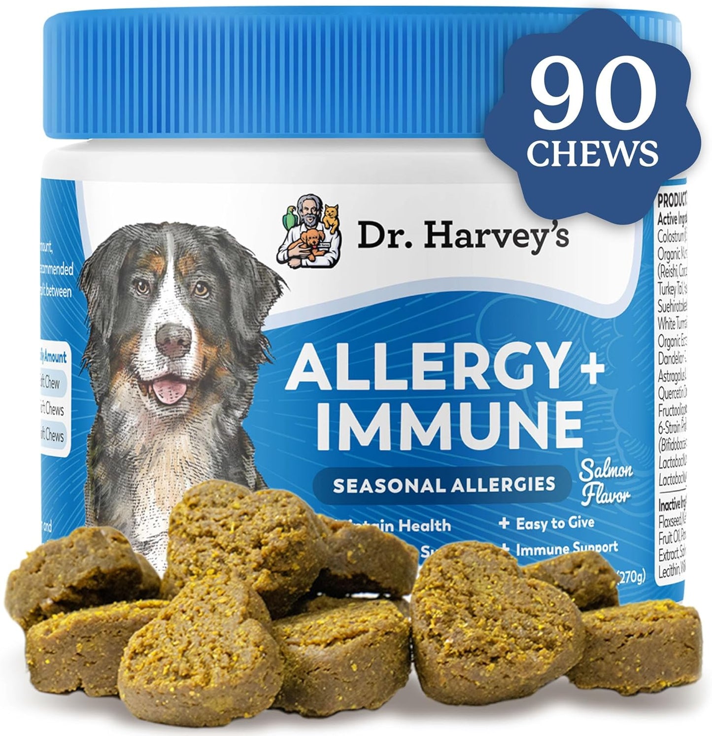 Dog Allergy & Anti-Itch Relief Soft Chew Supplement Bites with Functional Mushrooms & Probiotics