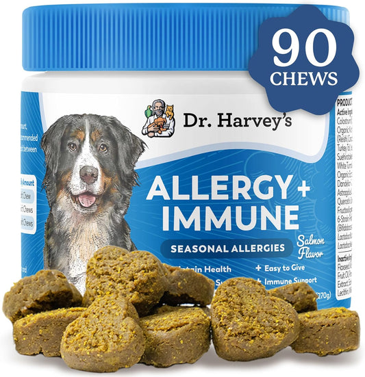 Dog Allergy & Anti-Itch Relief Soft Chew Supplement Bites with Functional Mushrooms & Probiotics