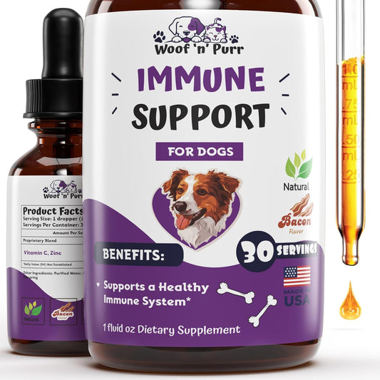 Dog Immune Support Supplement - Boost Your Dog's Immune System with Allergy Support - 1 fl oz