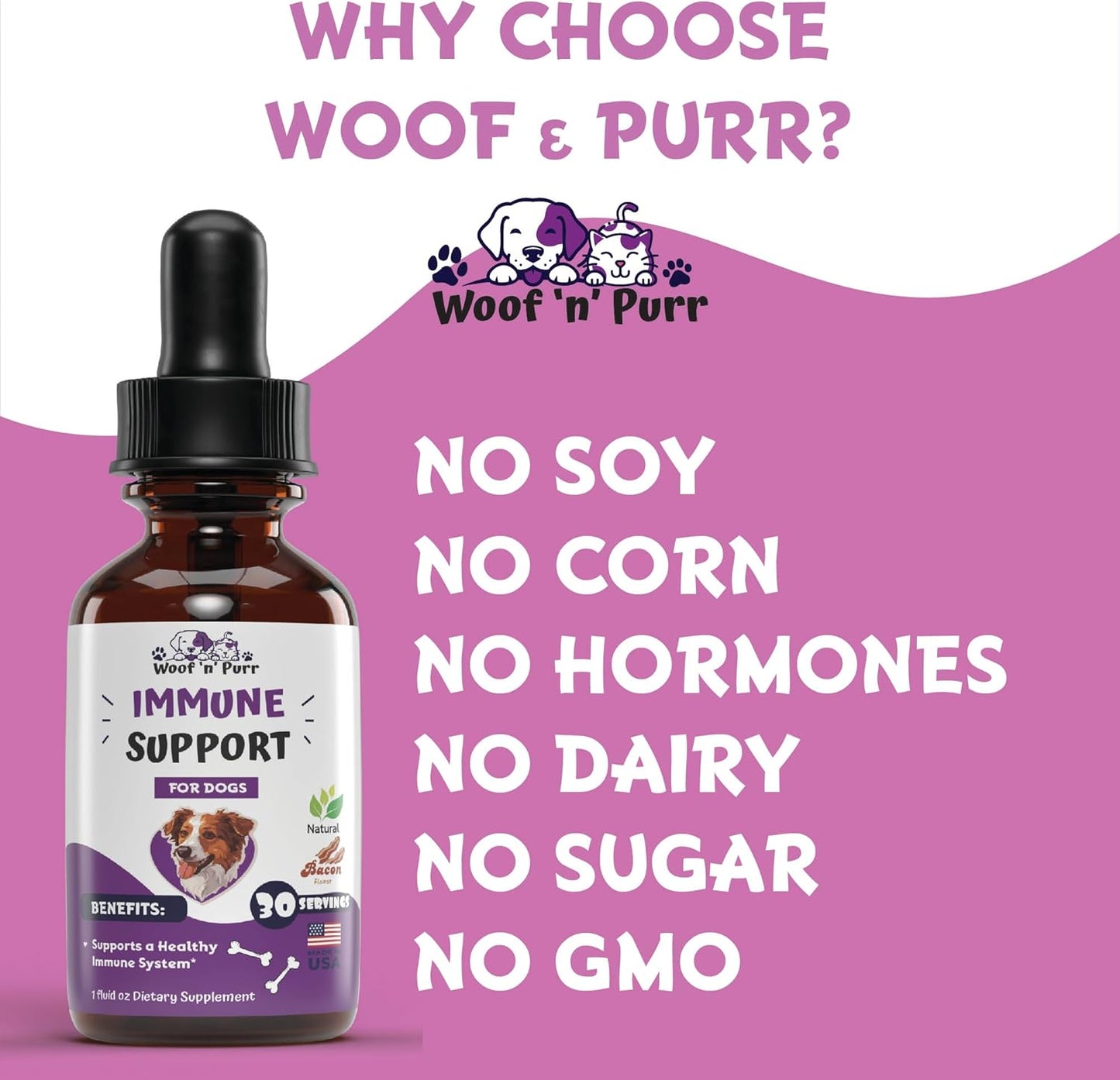 Dog Immune Support Supplement - Boost Your Dog's Immune System with Allergy Support - 1 fl oz