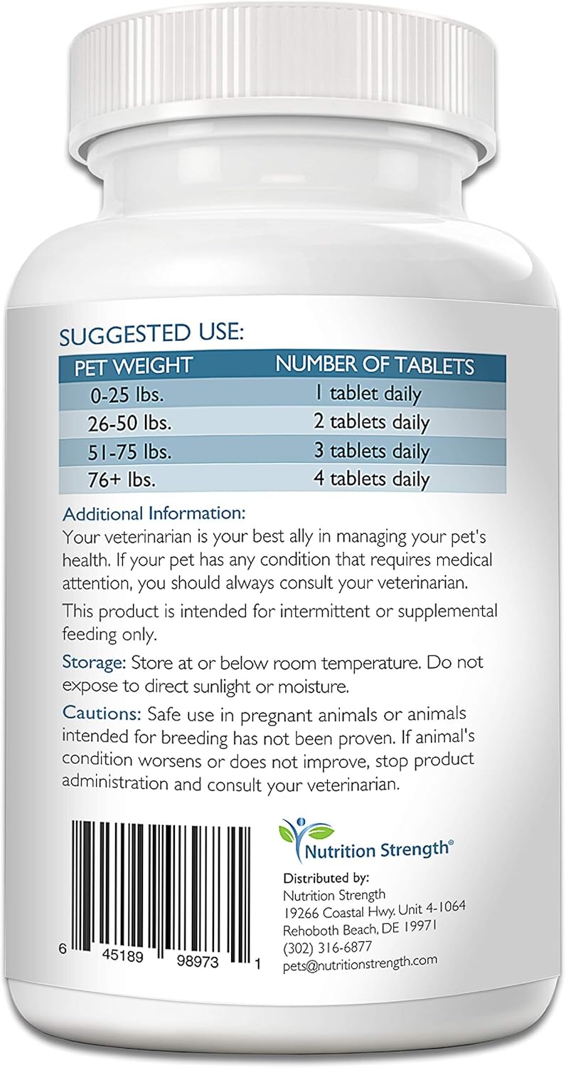 Dog Mineral Supplement for Cell & Nerve Support, Strong Bones & Muscles, Overall Health Boost with Calcium, Phosphorus, Magnesium, Potassium, Selenium, Iron, Zinc, 120 Chewable Tablets