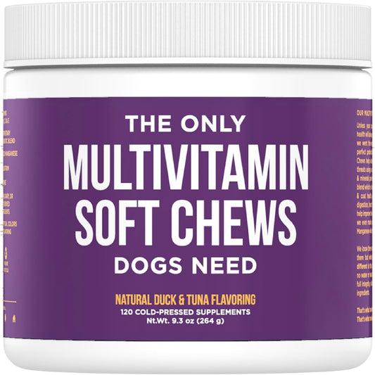 Dog Multivitamin Soft Chews - 120ct with Zinc and Manganese for Healthy Support and Functionality