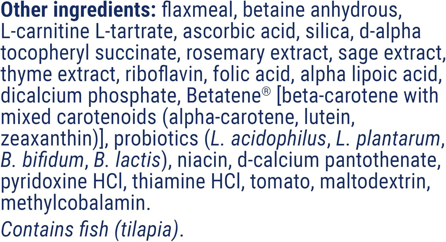 Dog Multivitamin with Probiotics, L-carnitine, B12, Folic Acid, Vitamin C, E, and Rosemary for Nutrient Absorption - 60 Servings, Gluten-Free, Non-GMO - BoostGo Australia
