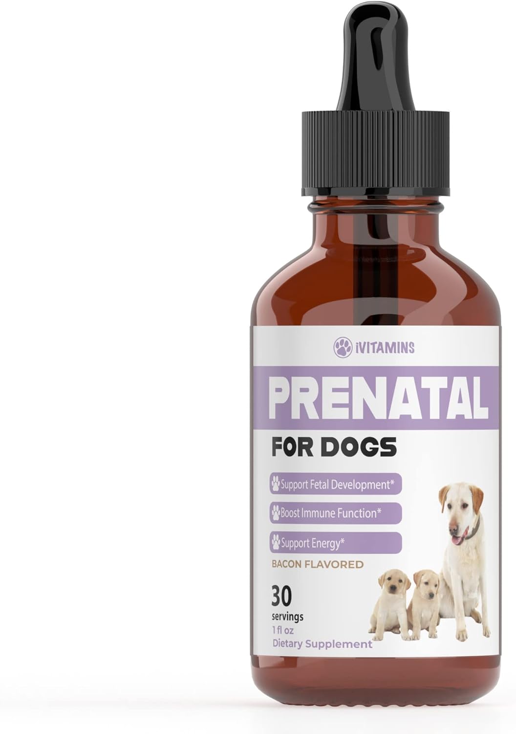 Dog Prenatal Vitamins with Vitamin B Complex & C | Essential Dog Whelping Supplies | 30 Servings