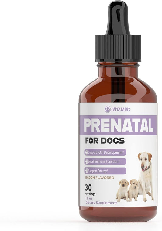 Dog Prenatal Vitamins with Vitamin B Complex & C | Essential Dog Whelping Supplies | 30 Servings