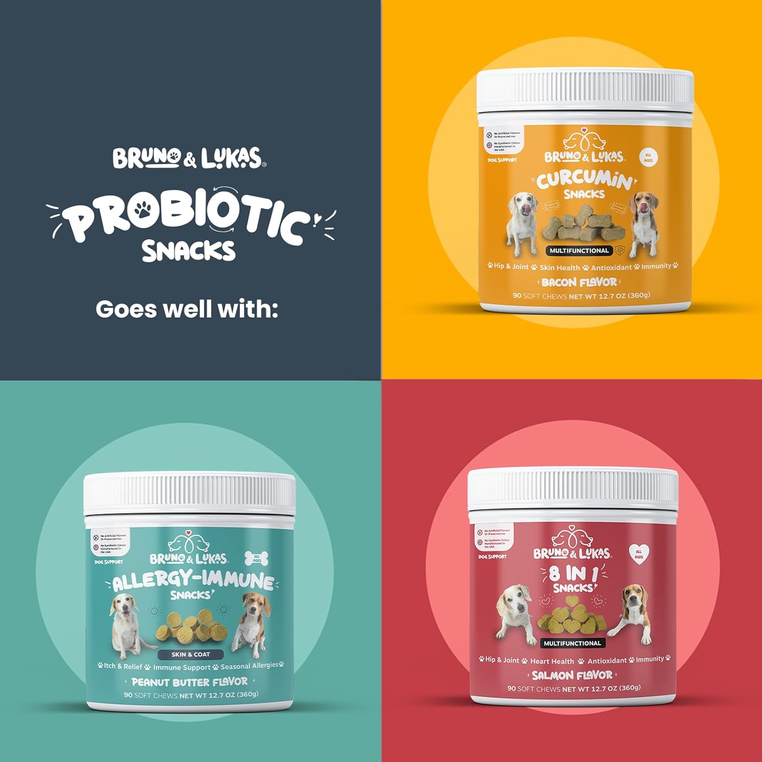 Dog Probiotic Chews with Chicken Liver Flavor - Supports Gut Health, Digestion, and Immune System - 90 Soft Chews for Diarrhea and Itchiness