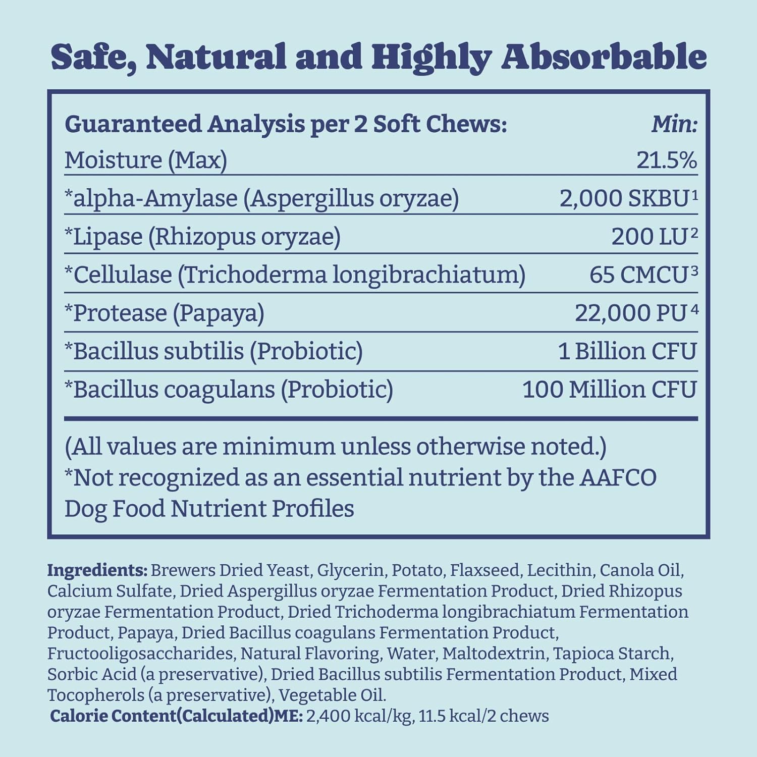 Dog Probiotics for Gut Health, Immune Support, and Itchy Skin Relief - 60 Soft Chews with 1 Billion CFUs