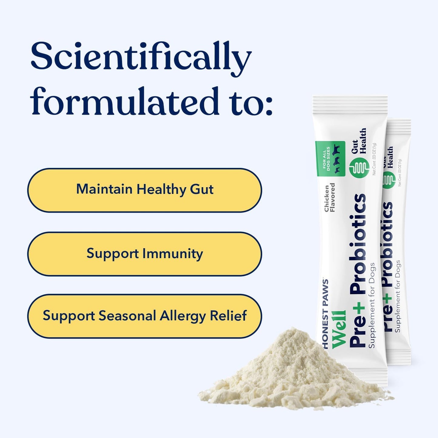 Dog Probiotics & Multivitamin with Glucosamine Chondroitin for Joint, Allergy, Immune, Gut, Digestive, Skin & Coat Support by Honest Paws