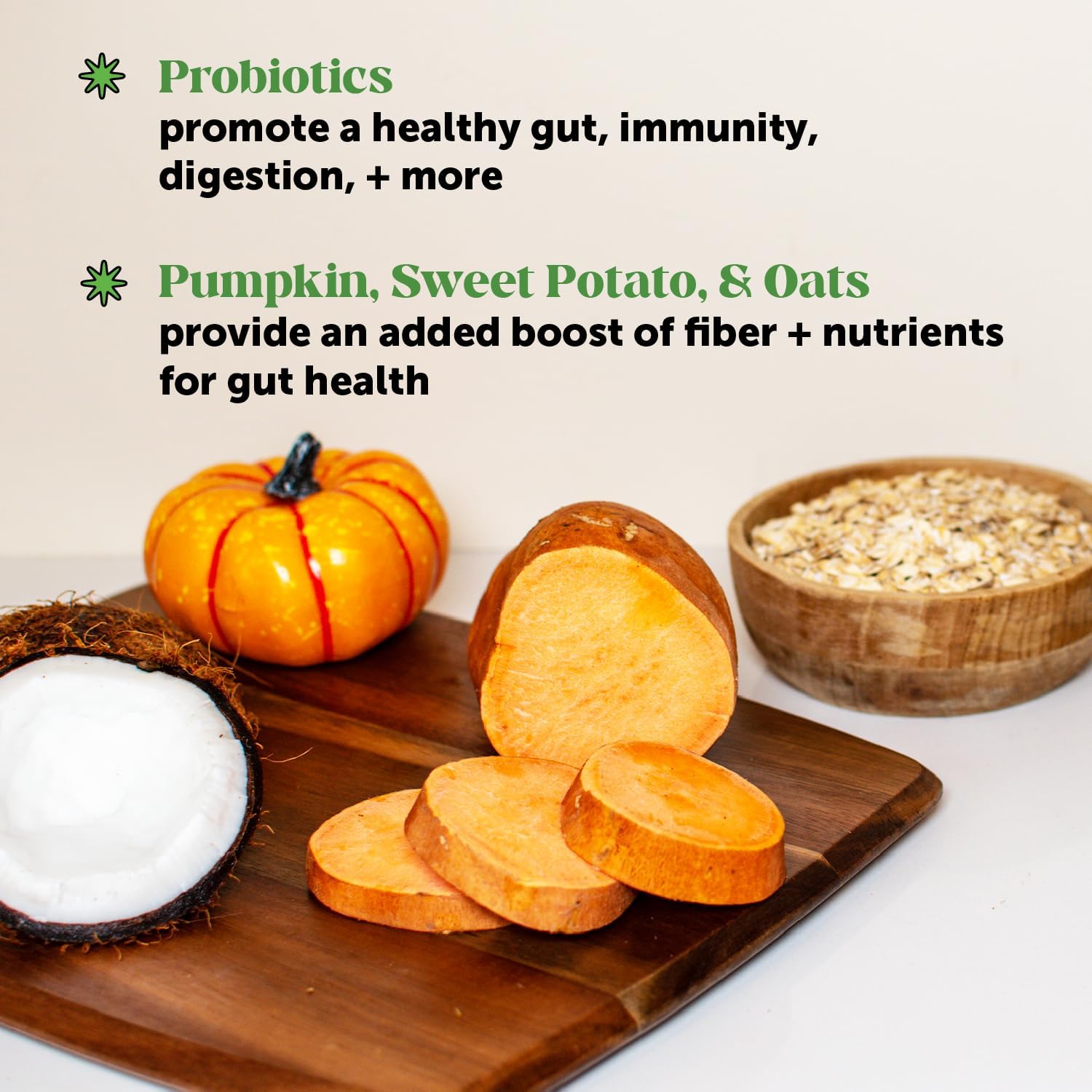 Dog Probiotics with Dental Powder for Plaque Removal & Gut Health - Supports Diarrhea, Bowel Health, and Itch Relief