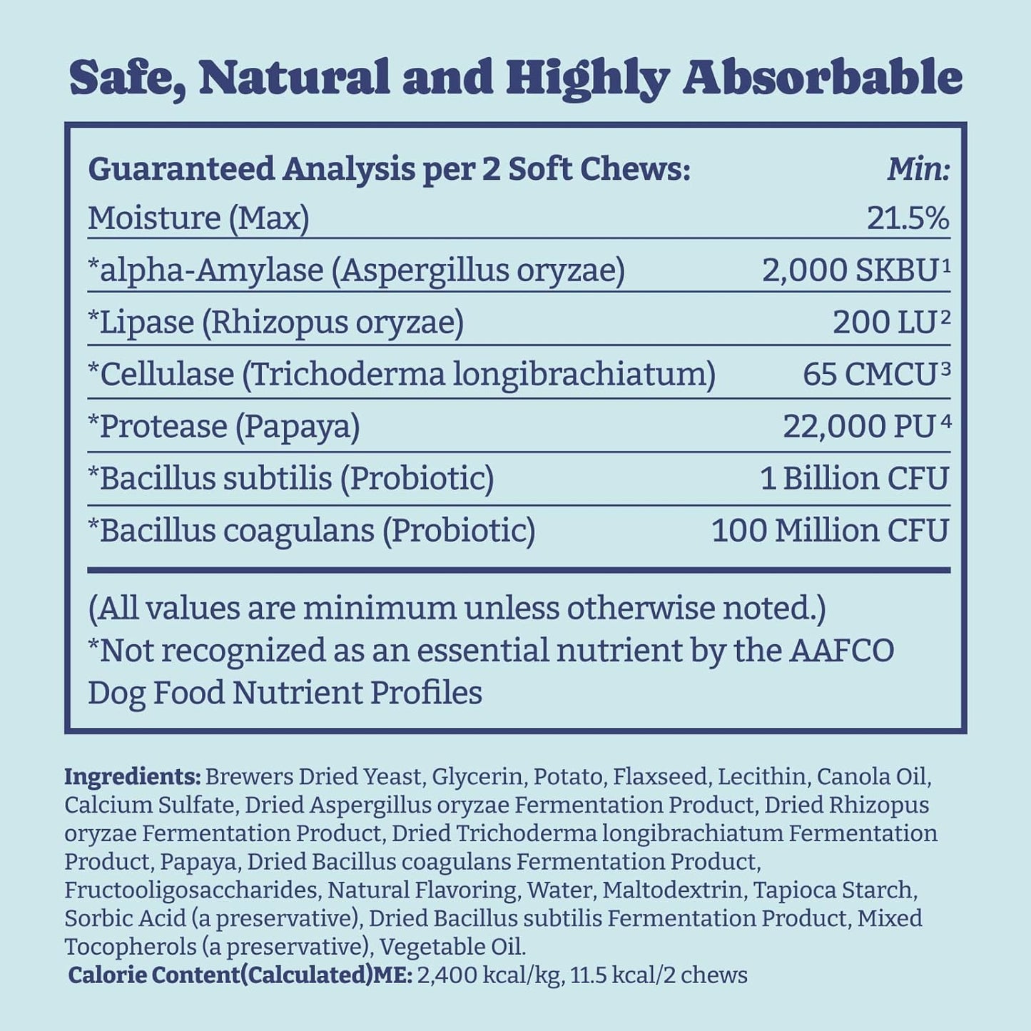 Dog Probiotics with Digestive Enzymes, 1 Billion CFUs, Gut & Digestive Health, Yeast Balance, Itchy Skin Relief, Immune Support - 90 Soft Chews