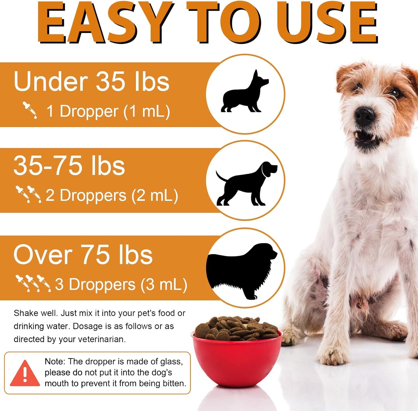 Dog Quercetin Liquid Drops Herbal Supplement for Allergy Relief, Cellular Health, Immune Boost - 60 ml