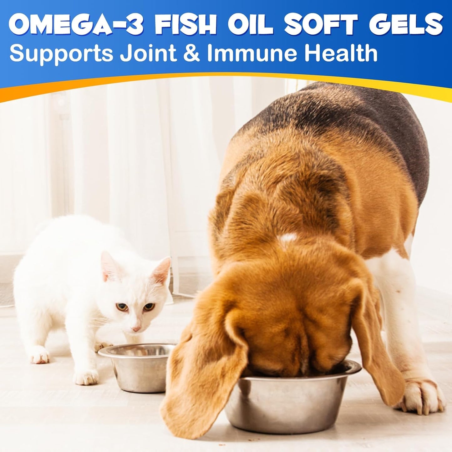 Dog Seasonal Allergies Relief with ALIVO Omega-3 Fish Oil - 120 Soft Gels