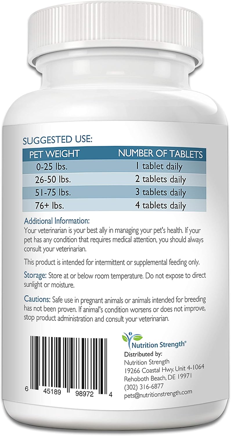 Dog Vitamin E Complex with Zinc, Selenium, Folate & Salmon Oil - 120 Chewable Tablets for Cardiovascular Health & Immune System Support