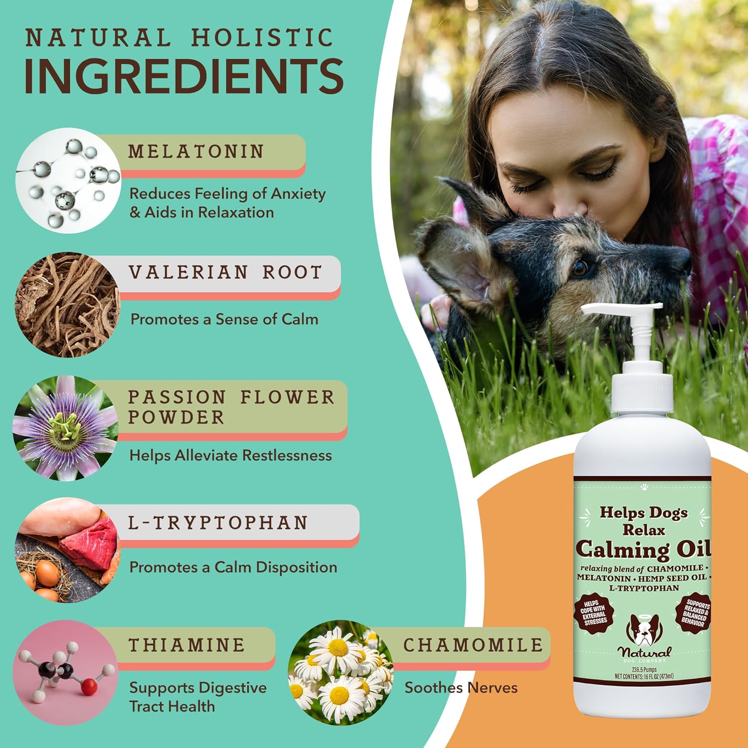 Dog Wellness Bundle: Wild Alaskan Salmon Oil, Liquid Glucosamine, Calming Oil - Natural Dog Company