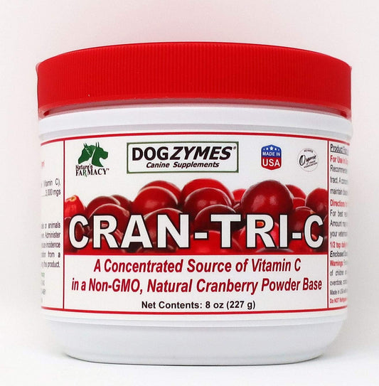 Dogzymes Cran Tri C Urinary Tract Support - Vitamin C Blend - 1418mg/Tsp - 8oz