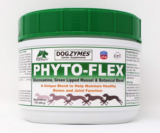 Dogzymes Phyto Flex - Joint Supplement with Glucosamine, Chondroitin, MSM, and Hyaluronic Acid for Dogs (1 lb)