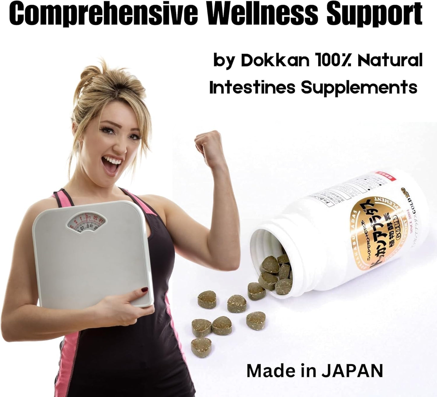 DOKKANABURADAS SuperHerb Gold150 Enzymes & Fiber Supplement for Men and Women - 2.1 oz (Pack of 2) - Made in Japan