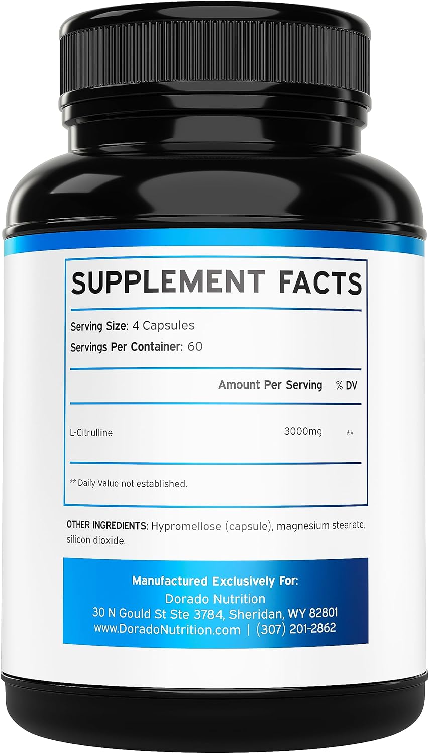 DORADO NUTRITION Fadogia Agrestis and L Citrulline Supplement - 1000mg/3000mg Formula