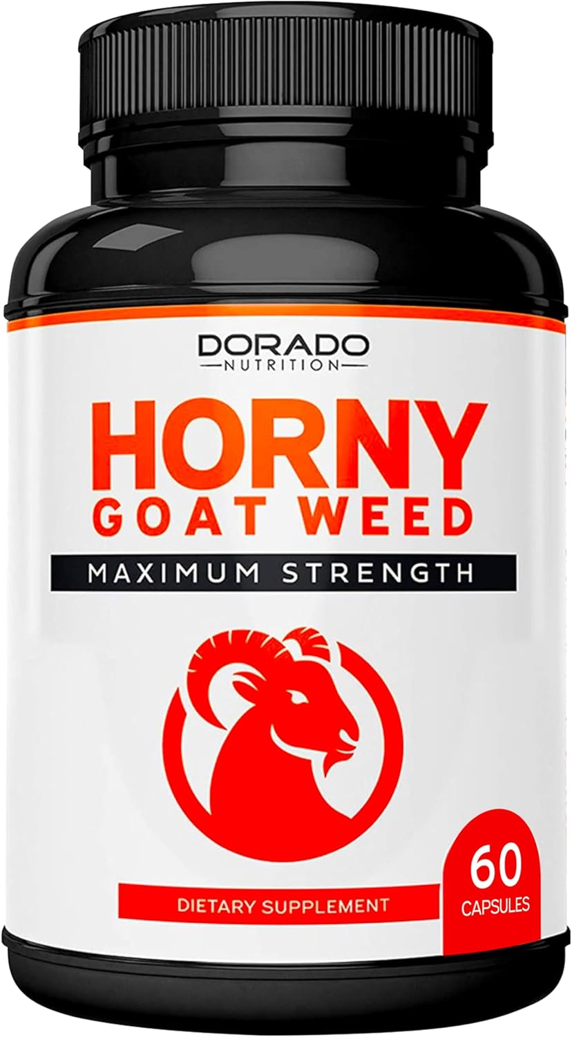 DORADO NUTRITION Horny Goat Weed & L Arginine Citrulline Supplement - Powerful 4590mg Formula for Men & Women (240 Capsules)