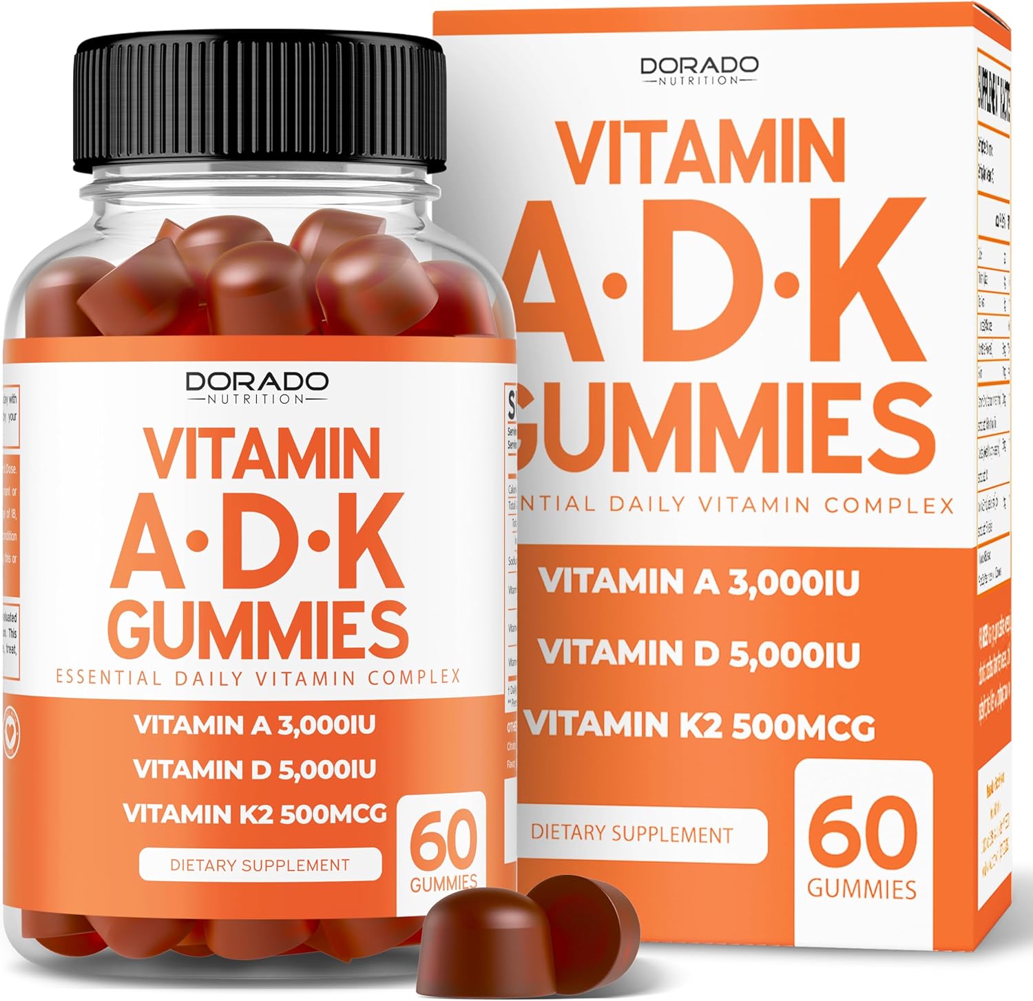Dorado Nutrition Super Greens Gummies & Sugar-Free ADK Vitamin Gummies Bundle (60 Gummies Each)