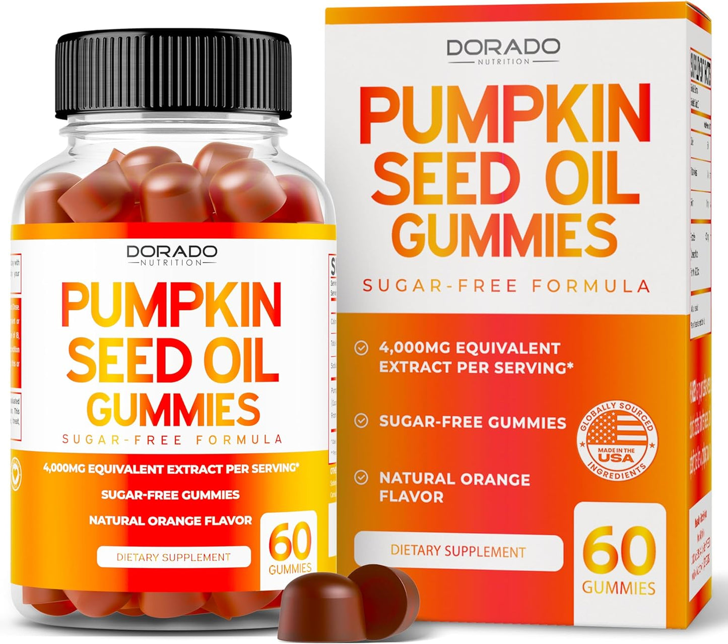 DORADO NUTRITION Supergreens & Pumpkin Seed Oil Gummies Combo - 8 Ingredient Blend & 4,000mg Pumpkin Seed Oil (120 Gummies)