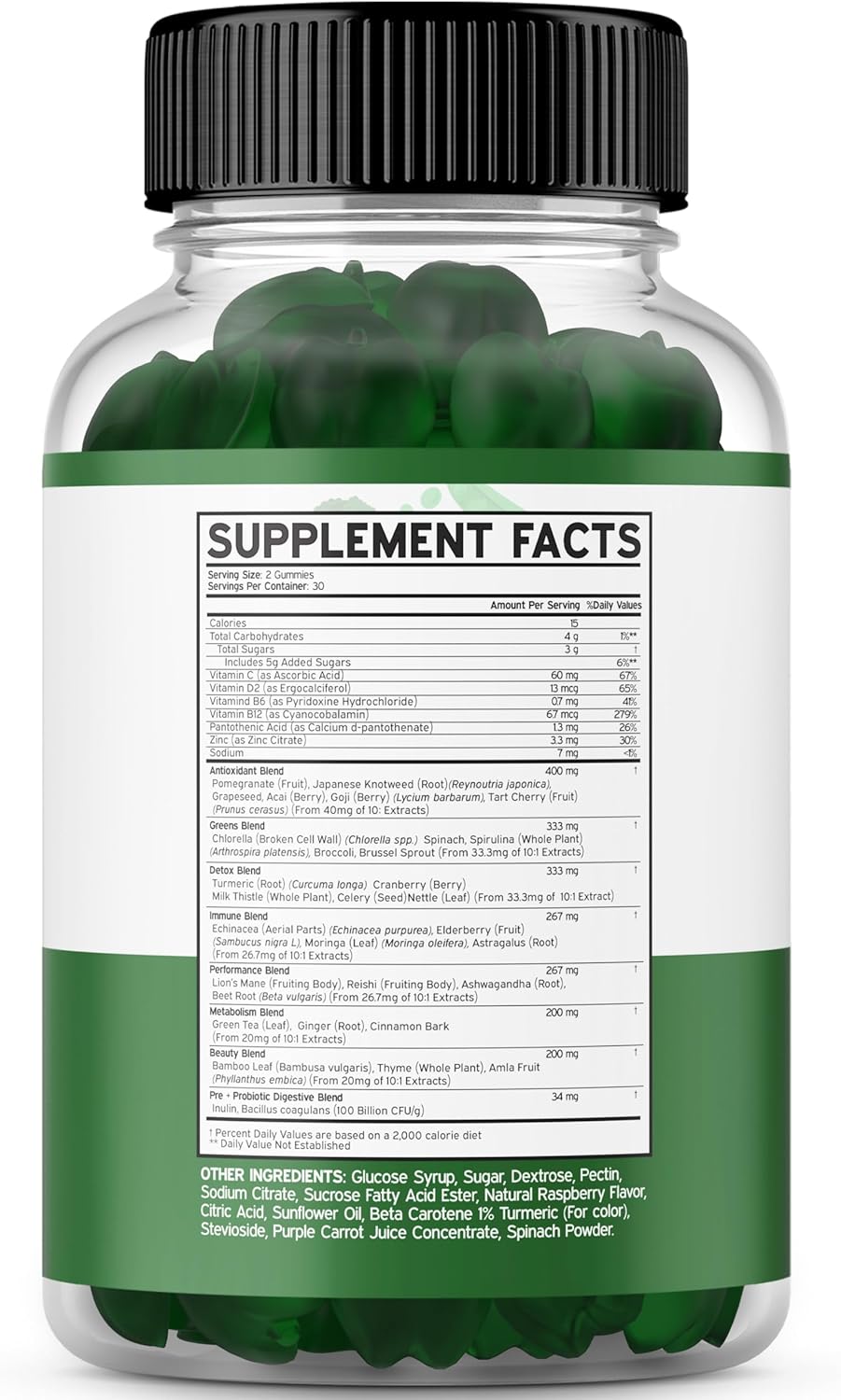 DORADO NUTRITION Supergreens & Pumpkin Seed Oil Gummies Combo - 8 Ingredient Blend & 4,000mg Pumpkin Seed Oil (120 Gummies)