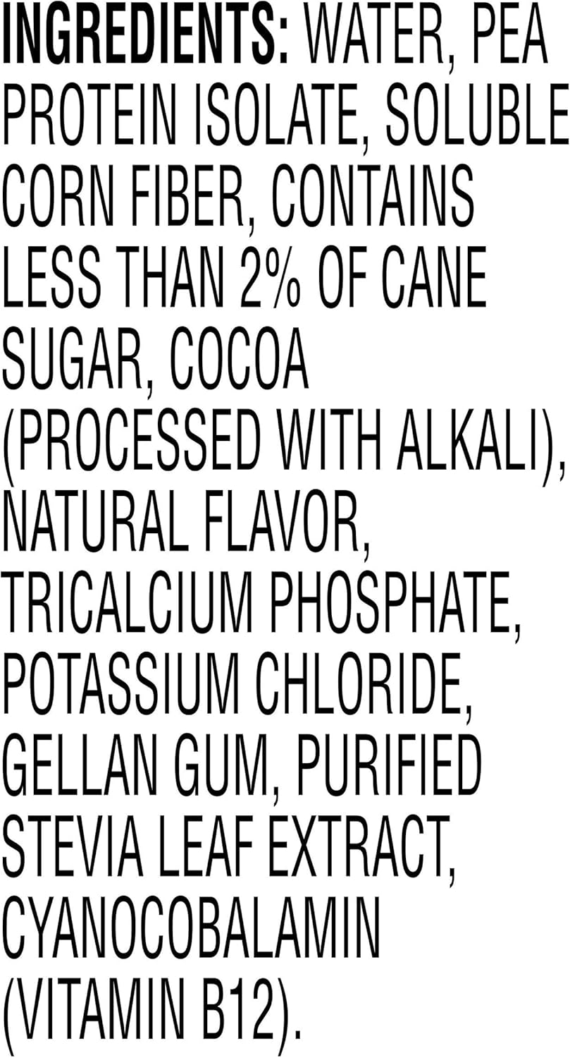 Double Chocolate Plant Based Protein Shake, 20g Vegan Protein, Dairy Free, No Artificial Sweeteners, Non-GMO, 10g Fiber, 11 Fl Oz (Pack of 12)
