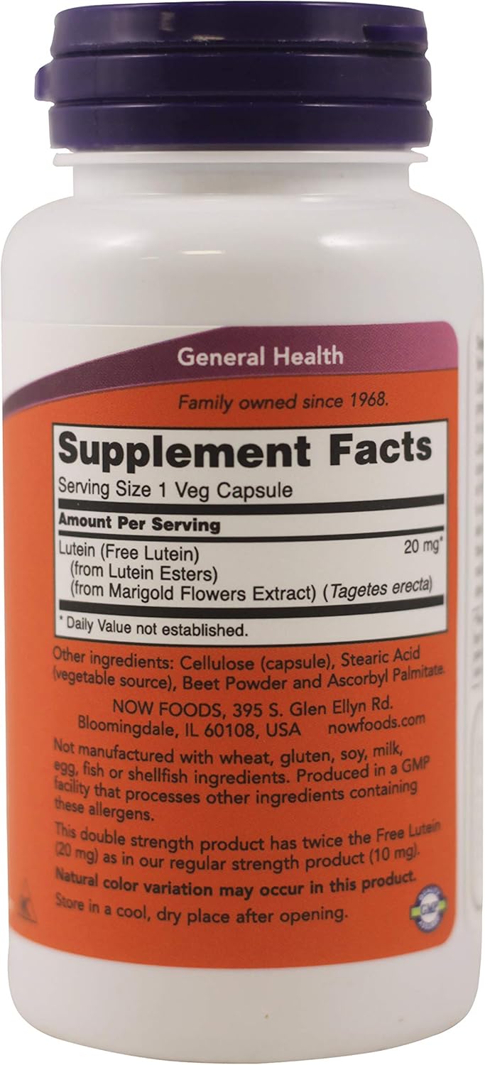 Double Strength Lutein Eye Health Support - 90 Vegetable Capsules by NOW Foods