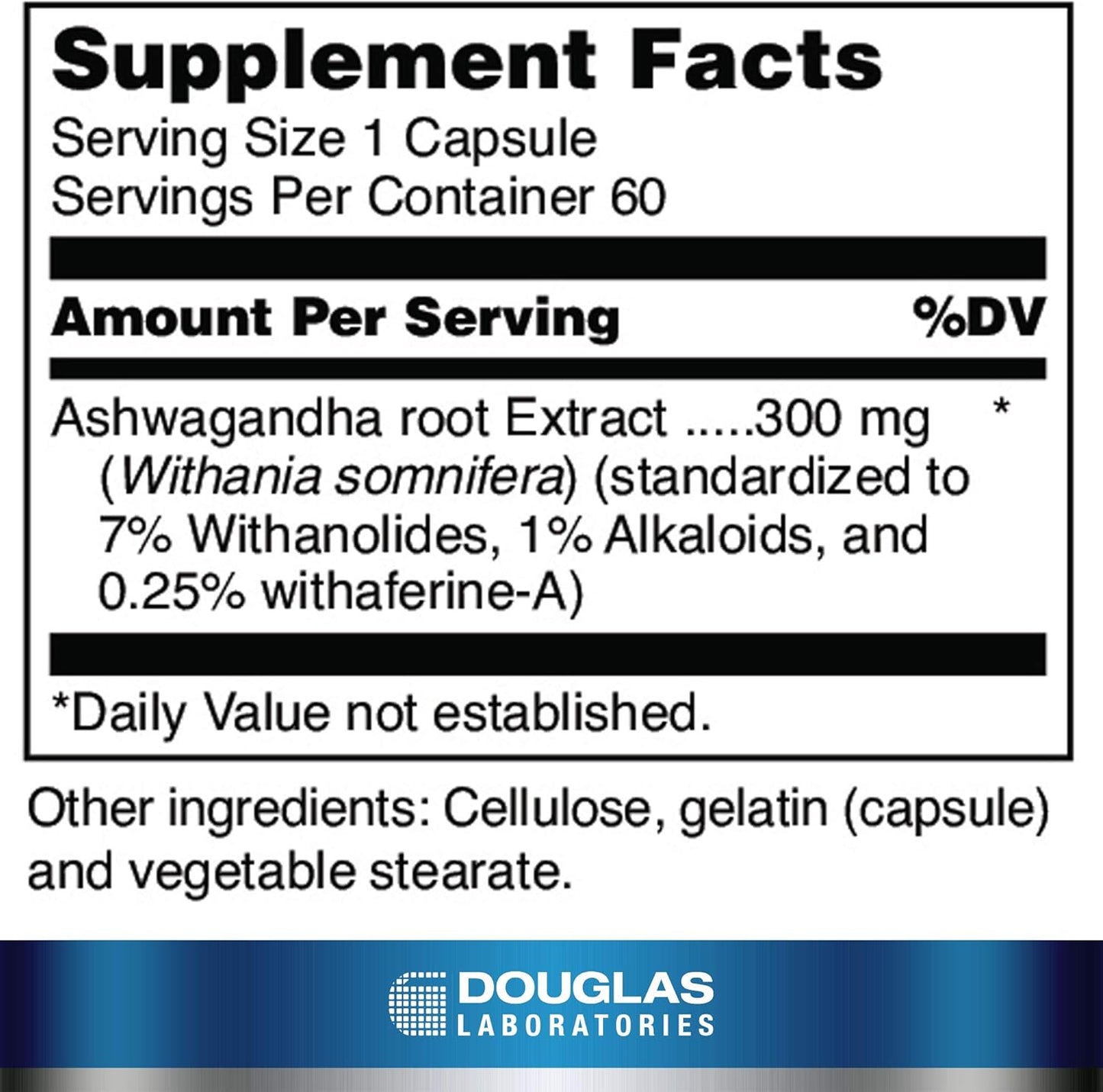 Douglas Laboratories Ayur-Ashwaganda Capsules for Energy, Mental & Physical Health - 60 Count