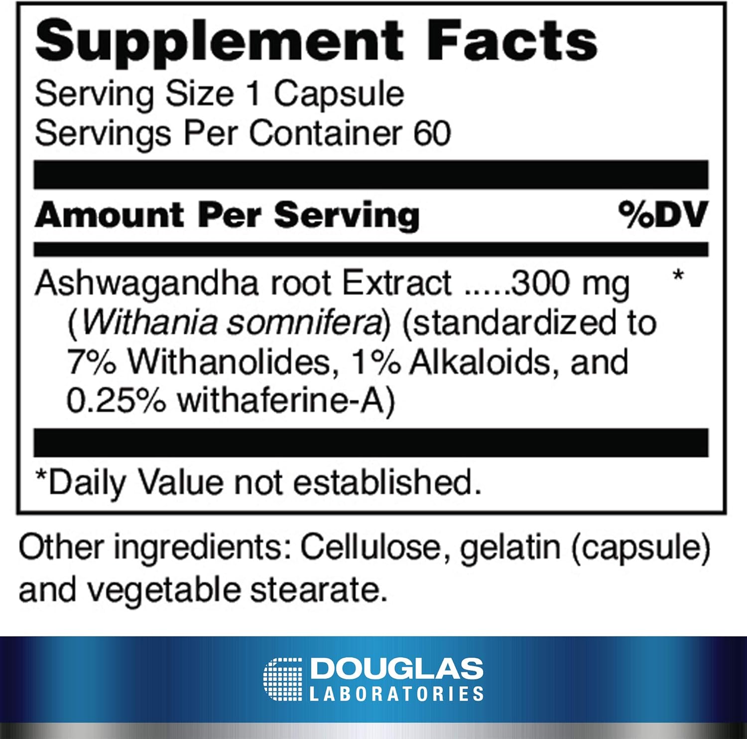 Douglas Laboratories Ayur-Ashwaganda Capsules for Energy, Mental & Physical Health - 60 Count